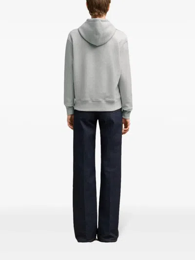 Ami Alexandre Mattiussi Ami Paris Cotton Hoodie In Grey