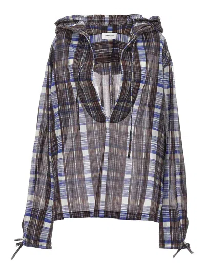 Shop Ferragamo Check Blouse In Multicolour