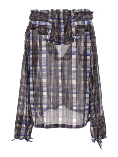 Shop Ferragamo Check Blouse In Multicolour