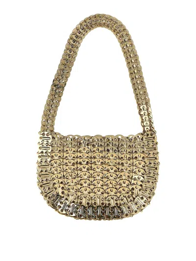 Shop Rabanne Iconic 1969 Moon Shoulder Bag In Gold