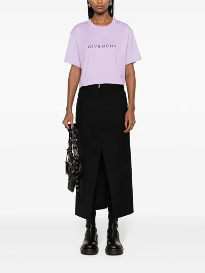 Givenchy Cropped Crew Neck T-shirt With Signature Tufted Design In Metallic