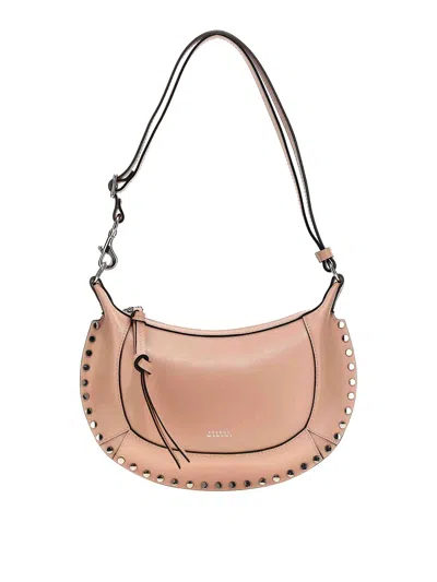 Isabel Marant Pink Oskan Moon Shoulder Bag In Nude & Neutrals