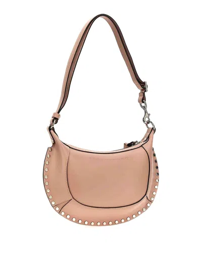 Isabel Marant Pink Oskan Moon Shoulder Bag In Nude & Neutrals