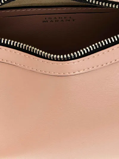 Isabel Marant Pink Oskan Moon Shoulder Bag In Nude & Neutrals