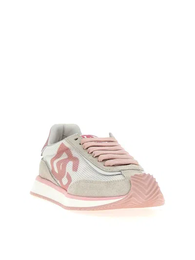 Dolce & Gabbana Canvas And Suede Sneakers In Nude & Neutrals