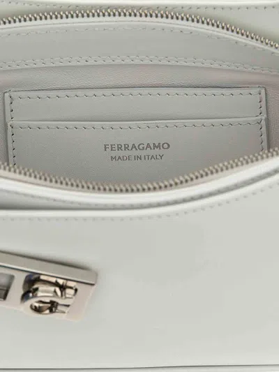 Shop Ferragamo Archive Medium Shoulder Bag In White