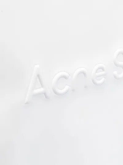 Acne Studios Cotton Blend Tote With Adjustable Strap In White