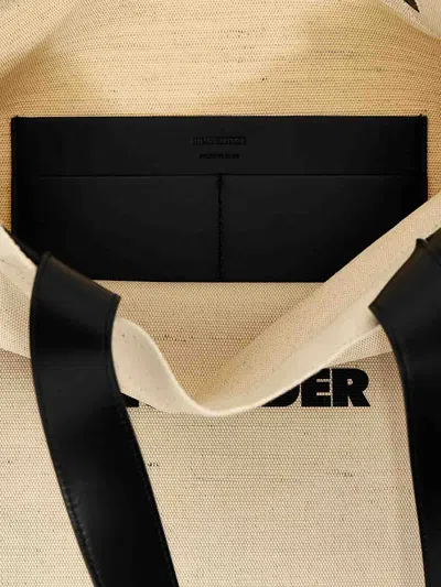 Jil Sander Medium  Shopping Bag In White