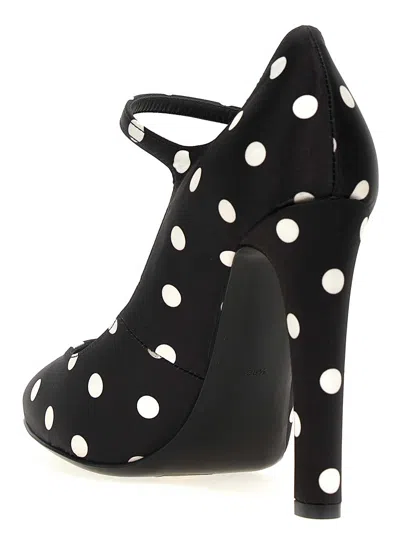 Dolce & Gabbana Black Mary Jane Pumps In White
