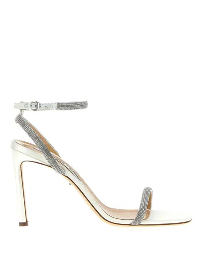 Sergio Rossi Square-headed Stiletto Sandals With High Heels In White