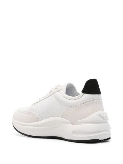 Shop E'clat Logo Leather Sneakers In White