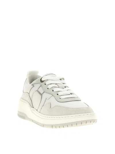 Ferragamo Women Gancini Leather Sneakers In White