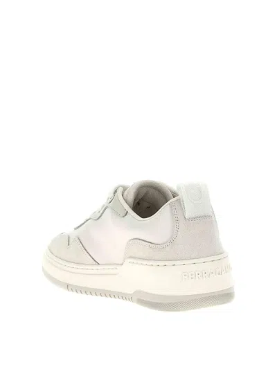 Ferragamo Women Gancini Leather Sneakers In White