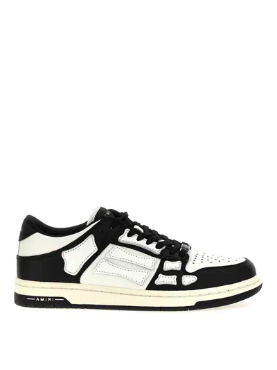 Shop Amiri Skel Top Low Sneakers In White