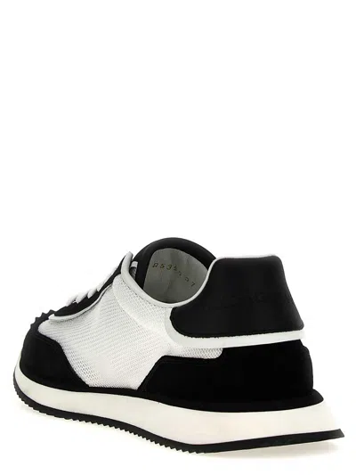 Dolce & Gabbana Multicolor Mesh And Split Leather Cushion Sneakers In Black