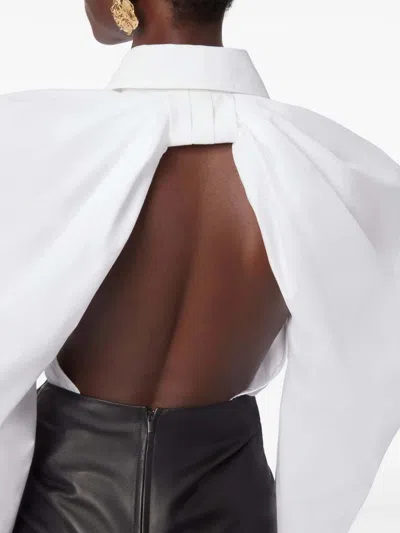Nina Ricci Woman Shirt Black Size 6 Cotton In White