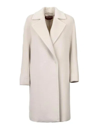 Max Mara Sidney Coat Beige In White