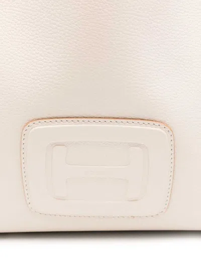 Shop Hogan H-bag Medium Leather Bag In White