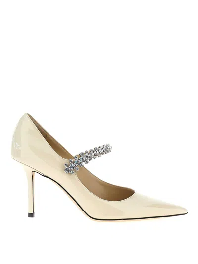 Jimmy Choo Bing 65 Pointed-toe Embellished Pumps In White