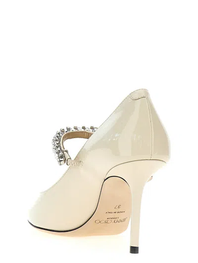 Jimmy Choo Bing 65 Pointed-toe Embellished Pumps In White