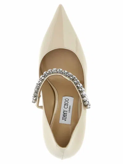 Jimmy Choo Bing 65 Pointed-toe Embellished Pumps In White
