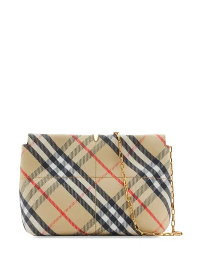 Burberry Snip Chain Clutch In Nude