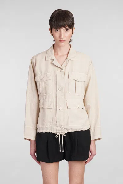 Shop 120% Lino Casual Jacket In Beige