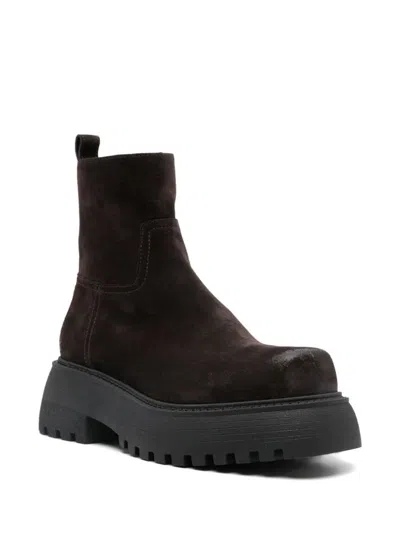 Shop 3juin Morgan Suede Leather Boots In Brown