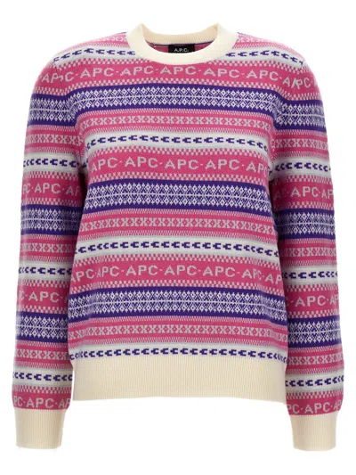 Shop Apc A.p.c. 'maisie' Sweater In Multicolor