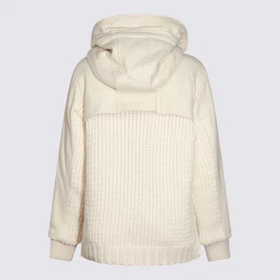 Add White Wool Down Jacket In Beige