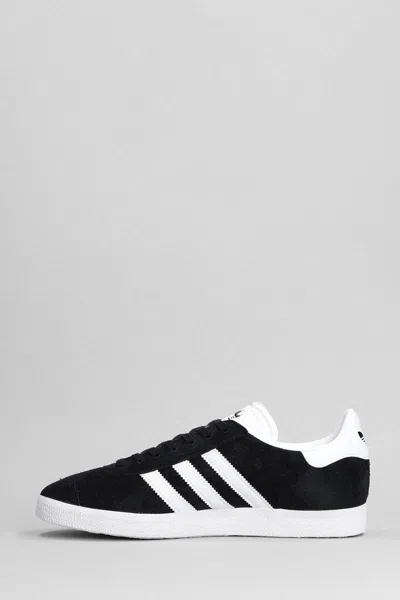 Adidas Originals Black & White Gazelle Sneakers In Black