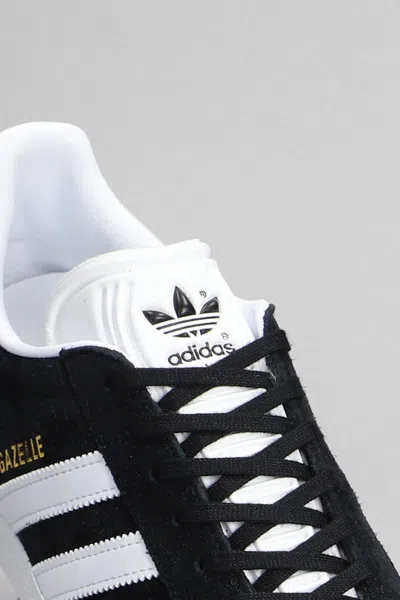 Adidas Originals Black & White Gazelle Sneakers In Black
