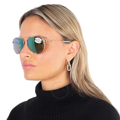 Costa Del Mar Piper Green Mirror Polarized Glass Ladies Sunglasses Pip 126 Ogmglp 58 In Green