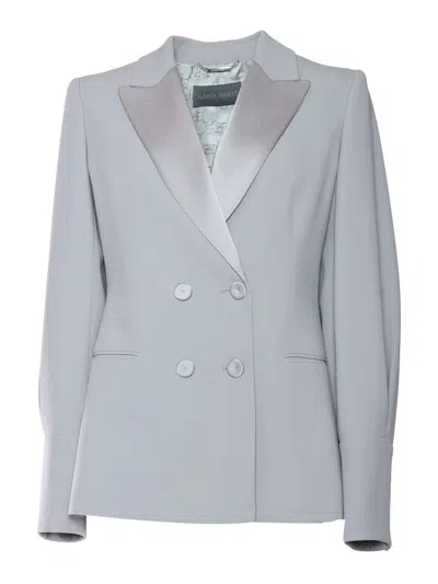 Alberta Ferretti Button Suit Coat In Gray