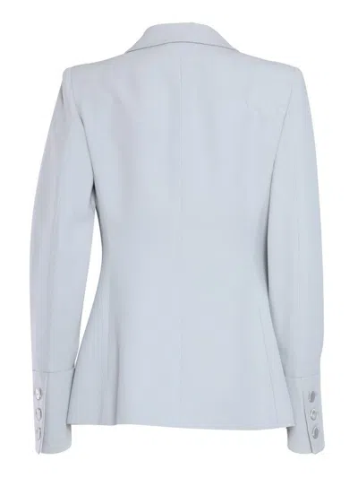 Alberta Ferretti Button Suit Coat In Gray