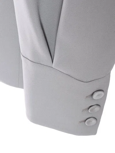 Alberta Ferretti Button Suit Coat In Gray