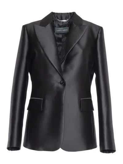 Alberta Ferretti Black Blazer In Black