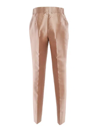 Alberta Ferretti Straight-leg Tailored Trousers In Beige