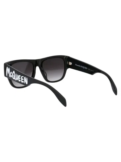 Shop Alexander Mcqueen Sunglasses In 001 Black Black Grey