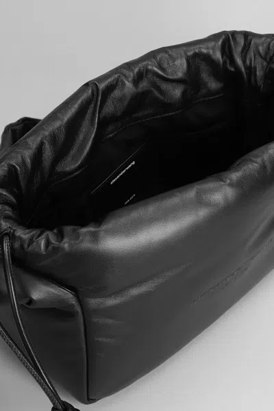 Alexander Wang Ryan Puff Shoulder Bag In Black Leather In Black