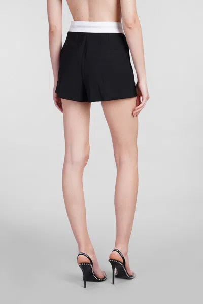Alexander Wang Pleated Shorts In Wool Tailoring In Black