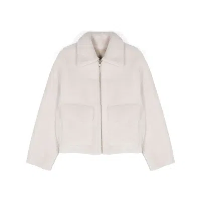 Arma Shearling Jacket In Beige