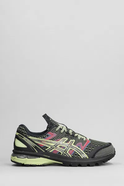 Asics Mesh Us4-s Gel-terrain Kiko Curat Low-top Sneakers With Rubb In Black