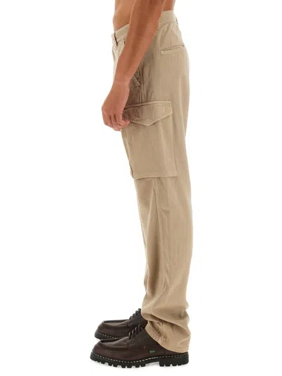 Shop Aspesi Cargo Pants In Beige