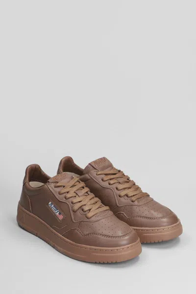 Autry Brown Leather Medalist Sneakers In Brown