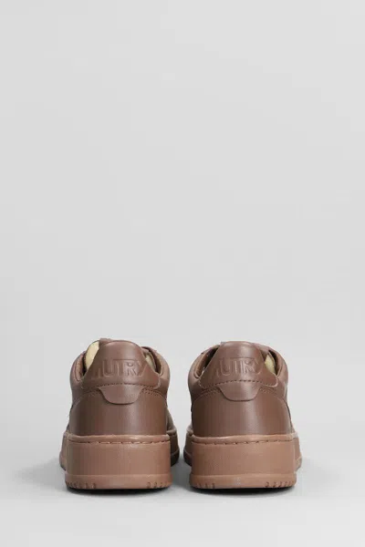 Autry Brown Leather Medalist Sneakers In Brown