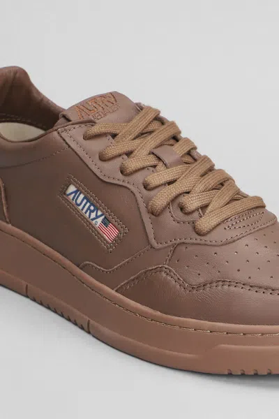 Autry Brown Leather Medalist Sneakers In Brown