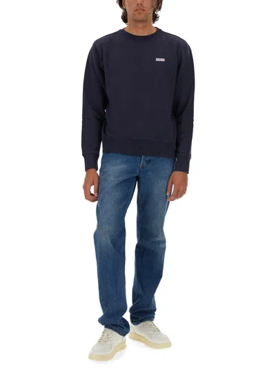 Shop Autry Sweatshirt With Logo In Blue