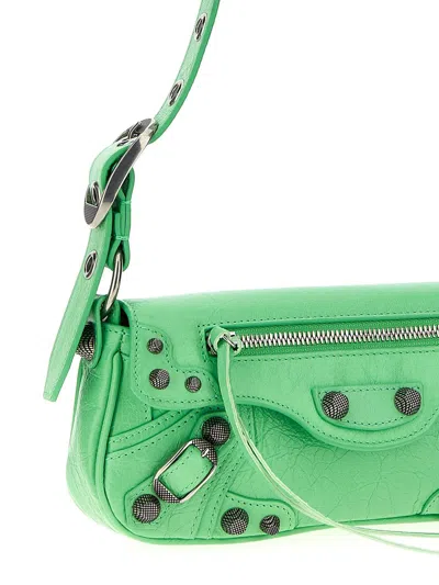 Balenciaga Women Light Green Leather Le Cagole Sling Xs Shoulder Bag In Green