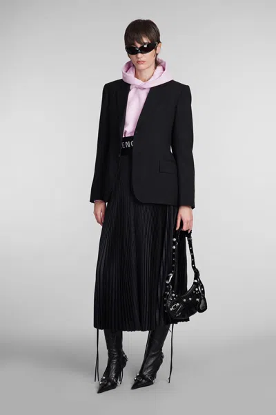 Balenciaga Blazer In Black Wool In Black